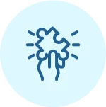 Hand holding puzzle piece